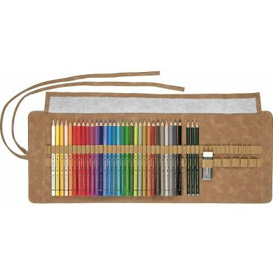 Набір кольорових олівців Faber-Castell Polychromos 30 кольорів у пеналі "рол" з аксесуарами Faber-Castell 110030