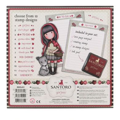 Набір з печаткою і блокнотом Santoro Little Red Riding Hood 865GJ01