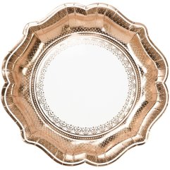 Одноразовые тарелки Розовое золото Talking Tables PPRG-PLATE-M