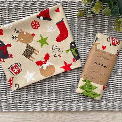 Пеленка бязь Merry Christmas бежевый Msonya 4667219, Бежевый, 100 х 80
