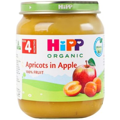 Пюре Hipp Organic Абрикоси в яблуках фруктове для дітей від 4-х місяців 125г 9062300000495