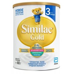 Сухий молочний напій Дитяче молочко Gold 3, 800 г (ж/б, з 12 місяців), Similac 58643 5391523058643