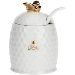 Цукорниця APEREGINA ORO з ложечкою 4&times;2,5 см, порцеляна La Porcellana Bianca P014001300
