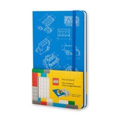 Записная книга Moleskine LEGO-14 13 х 21 см 240 страниц без линовки Голубая LELE14QP062