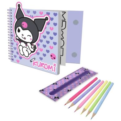 Зошит із завданнями KUROMI + олівці і знімний чохол Kids Licensing KU00004