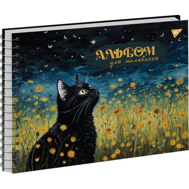 Альбом для малювання Yes А4 30арк./100 спіраль Cats виб.гібрід.лак 130572