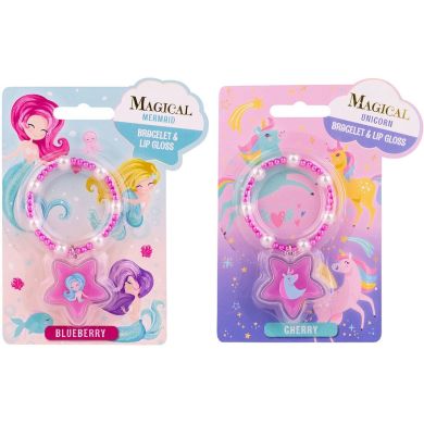 Блиск для губ, браслет MAGICAL UNICORN&MERMAID, 2гр блістер ACCENTRA 4015953718199