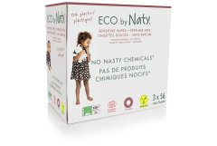 Органічні вологі серветки без запаху Eco by Naty 3х56 245050 7330933245050