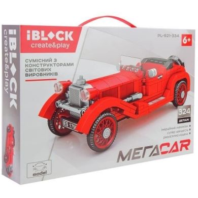 Конструктор IBLOCK машинка, 324 деталі PL-921-334