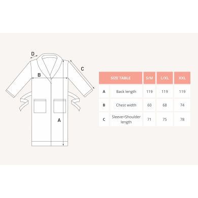 Халат TRIGA L/XL унісекс, колір чайної троянди Tiseco 3635TEACUPROSE