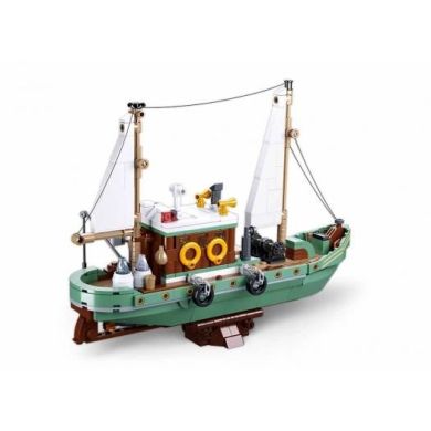 Конструктор SLUBAN M38-B1119 Model Bricks: Рибальський човен, 610 деталей