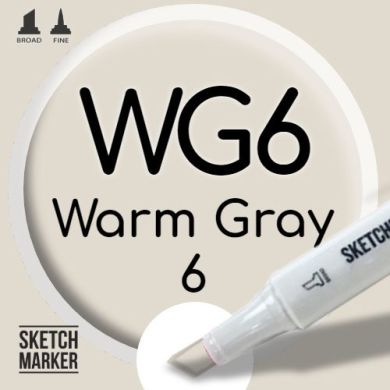 Маркер Sketchmarker Warm Gray 6 Теплый серый 6 SM-WG06