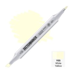 Маркер спиртовой двухсторонний Sketchmarker, Бело-жёлтый SM-Y55