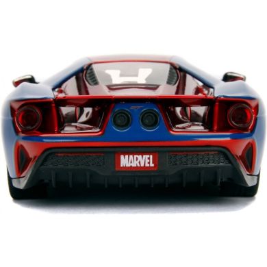 Машина металлическая Jada Марвел Человека-Паук Ford GT 2017 + фигурка Человека-Паука 1:24 253225002