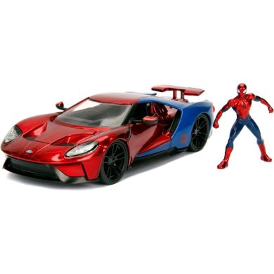 Машина металлическая Jada Марвел Человека-Паук Ford GT 2017 + фигурка Человека-Паука 1:24 253225002