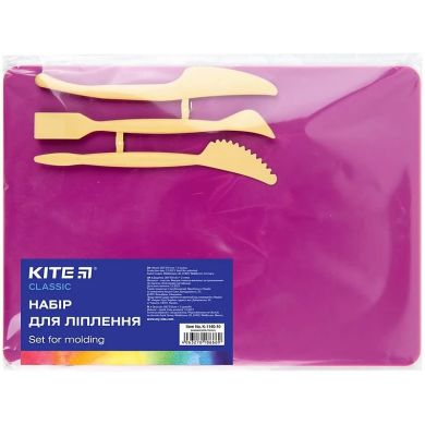 Набір для ліплення(дощечка 180х250 мм+ 3стеки),рож.Kite Classic Kite K-1140-10