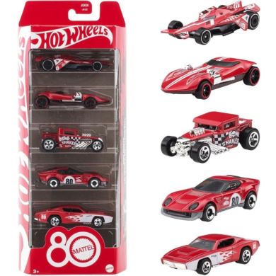 Набір з 5 базових машинок 80 років драйву Mattel Hot Wheels JGK08