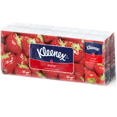 Носові хусточки Kleenex Aroma Полуниця 1 штука 5901478905031 5901478905031