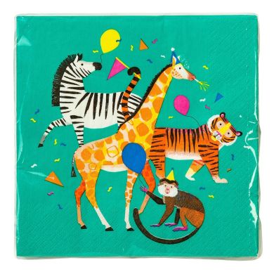 Одноразові серветки Talking Tables серія Animals 33 см 20 шт. ANIMAL 5052715090031