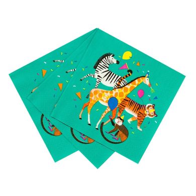 Одноразові серветки Talking Tables серія Animals 33 см 20 шт. ANIMAL 5052715090031