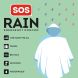 Одноразовий дощовик SOS Rain прозорий Legami PONCHO0001