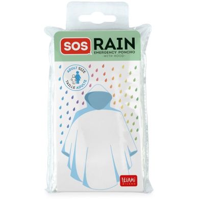 Одноразовий дощовик SOS Rain прозорий Legami PONCHO0001