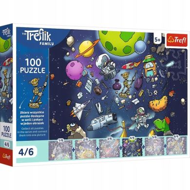 Пазли 100 UFT The Treflik Family Робобот у космосі 4/6 Trefl 16544