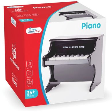 Пианино деревянное черное, 18 клавиш New Classic Toys 10157