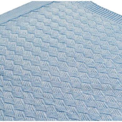 Плед блакитний в'язаний SoundSleep Doros розмір 140х180 см 91913289, 140 x 180