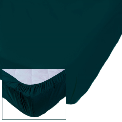 Простирадло на гумці SoundSleep Dyed Green ранфорс розмір 90х200 см 93121873