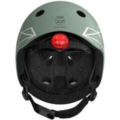 Шолом захисний дитячий Scoot and Ride, зелений, з ліхтариком, 45-51см SR-181206-GREENLINES