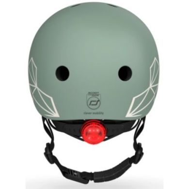 Шолом захисний дитячий Scoot and Ride, зелений, з ліхтариком, 45-51см SR-181206-GREENLINES