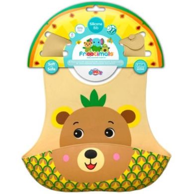 Силіконовий дитячий нагрудник bubba tropibear Frootimals FT00014