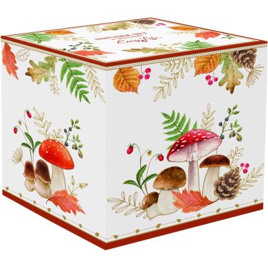 Чашка с фильтром из фарфора 450 мл в коробке AUTUMN BREEZE POZZI MILANO 2146AUB