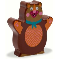 Дерев'яна іграшка Oops Bear Ведмедик 13008.11, Коричневий