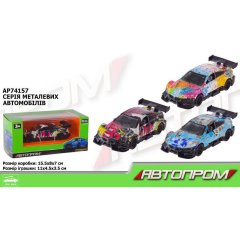 Игрушка машина арт AP74157 АВТОПРОМ 1:36 3 цвета в кор.15*8*7см