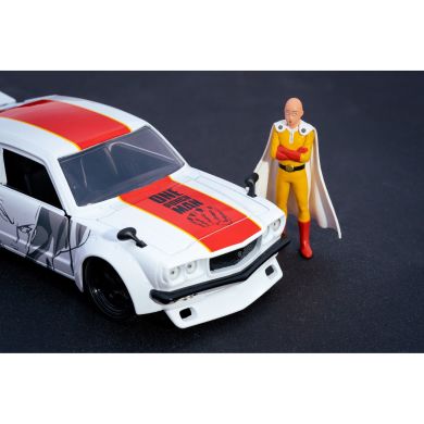 Машина металлическая Jada Ванпанчмен Мазда RX-3 (1974) с фигуркой Сайтама, масштаб 1:24, 8+ JADA 253255058
