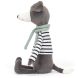 Мягкая игрушка Jellycat (Джелликет) Щенок Buddy в полосатом свитере в свитере 27 см BEB3W
