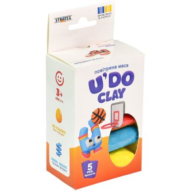 Набір для творчості U'DO Clay 5 шт, брикет 10 г (укр) 30843 STRATEG 30843