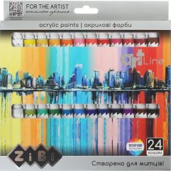 Набір акрилових фарб ZiBi Art Line 24 кольори по 12 мл ZB.6664
