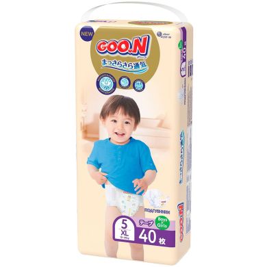 Підгузки японські Goo.N Premium Soft для дітей 12-20 кг (Розмір 5(Xl) на Липучках унісекс 40 Шт) 863226 4902011862263, XL