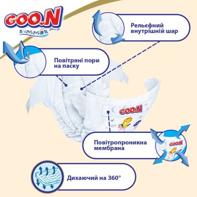Підгузки японські Goo.N Premium Soft для дітей 12-20 кг (Розмір 5(Xl) на Липучках унісекс 40 Шт) 863226 4902011862263, XL