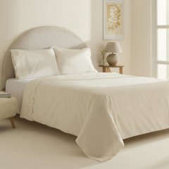 Постільна білизна Karaca Home Calisse, білий (простирадло 240x260, підковдра 200x220, 2 наволочки 50x70) 1000253149001