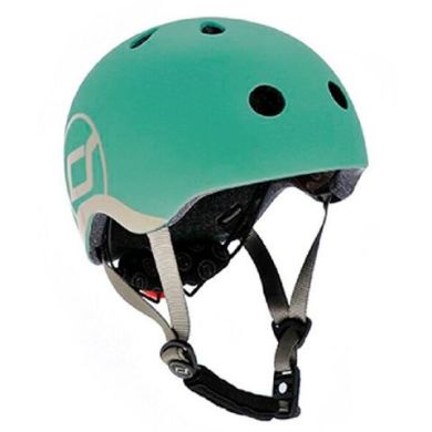 Шолом захисний дитячий Scoot and Ride, сіро-зелений, з ліхтариком, 45-51см SR-181206-FOREST