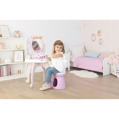 Столик с зеркалом Дисней. Принцессы Парикмахерская 2 в 1, со стульчиком SMOBY TOYS 320250