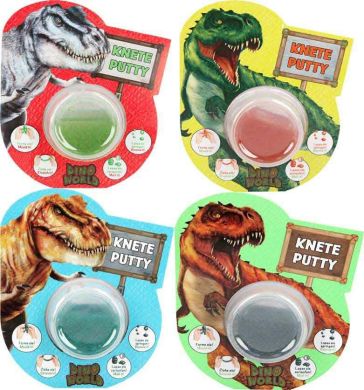 Стрибає глина з блискітками Dino World 410621