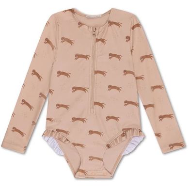 Целый купальник Коричневый Леопард Animal 86/92 Swim Essentials 2024SE1106