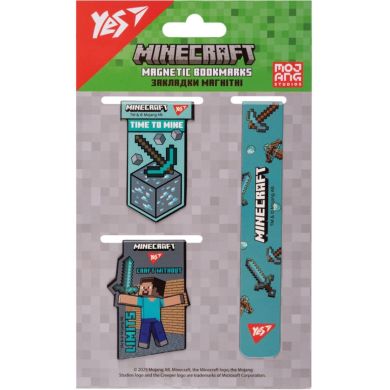 Закладки магнітні Yes Minecraft, 3 шт 708346