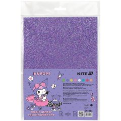 Картон кольоровий з чарівним гліттером (8 аркушів/8 кол), А4 Hello Kitty Kite HK24-423