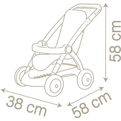 Коляска Baby Nurse Рожева пудра. Прогулянка, з корзиною, 18міс.+ 254018